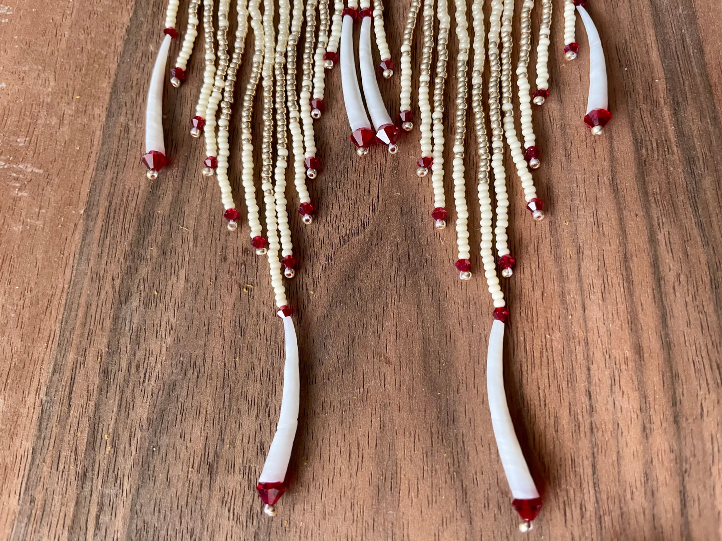 Cedar & Quill Burgundy Dentalium Earrings