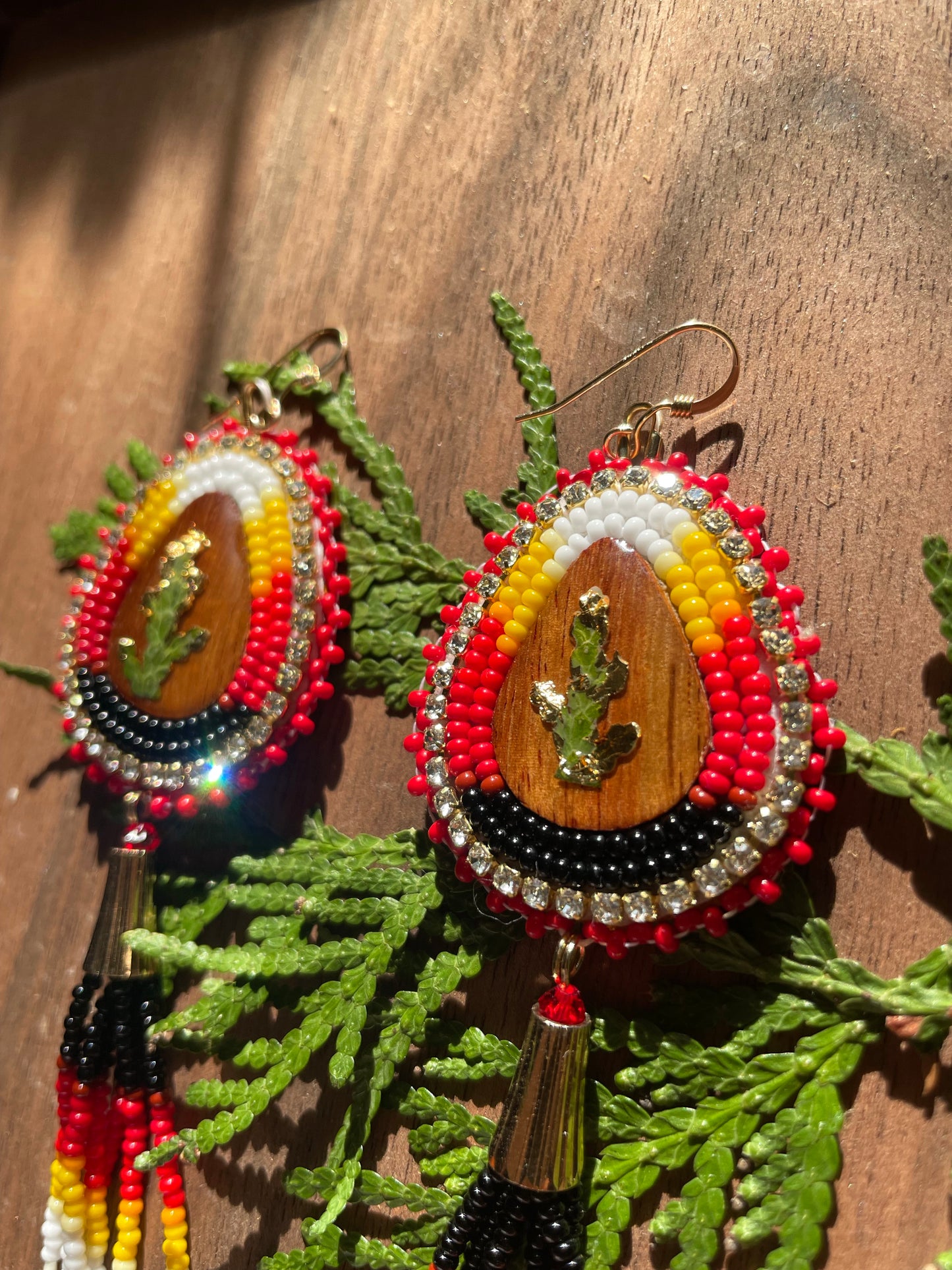 Medicine Wheel Quill Earrings