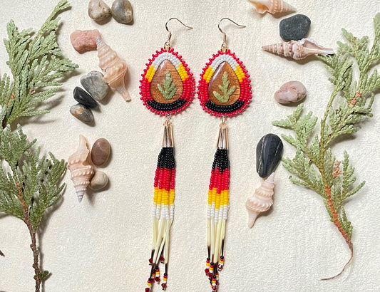 Medicine Wheel Giizhik Earrings