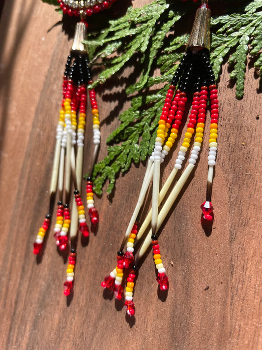 Medicine Wheel Quill Earrings